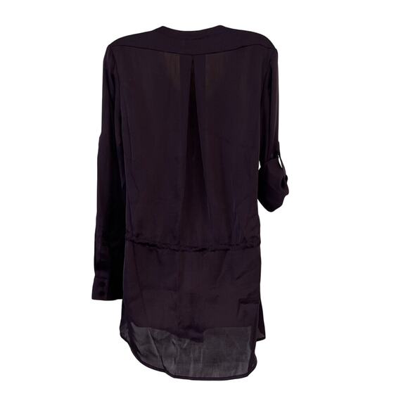 Tribal Brand Womens Tunic Blouse Roll Tab Long Sleeve Purple Size 4 - Picture 5 of 11